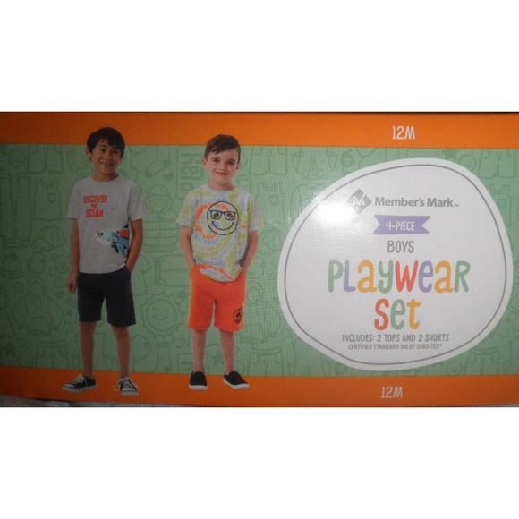 Member's Mark 12M Boys 4 Piece Mix & Match Play Sets, Shark/Smiley - Free Ship - Picture 5 of 6